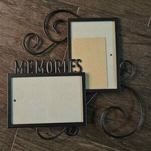 metal "memories" dual picture frame